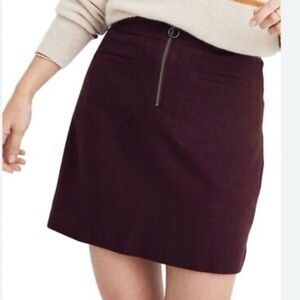MADEWELL fireside wool blend mini skirt